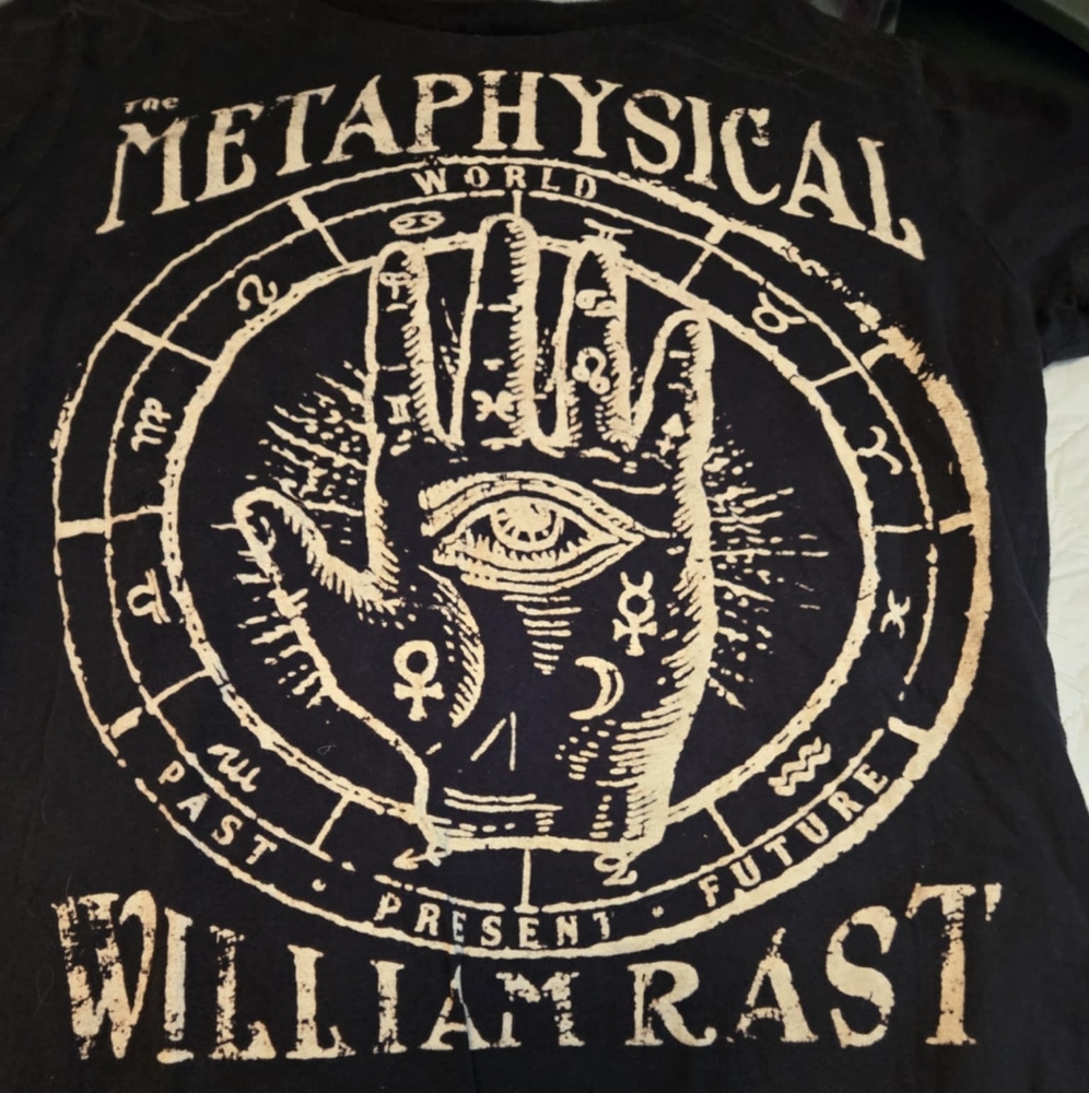 William Rast Black Short Sleeve Tee with Mystical Design